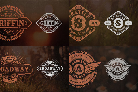 13 Retro Signs or Badges v.3 in Objects - product preview 1