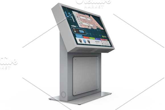 Envision Charlotte Kiosk Mockup in Product Mockups - product preview 2