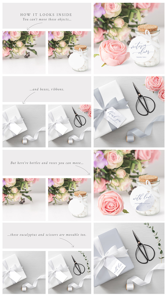 Wedding Favor & Gift Tag Mockup in Product Mockups - product preview 3