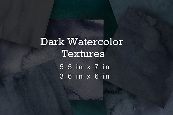 57 Moody Watercolor Elements Bundle in Textures - product preview 5
