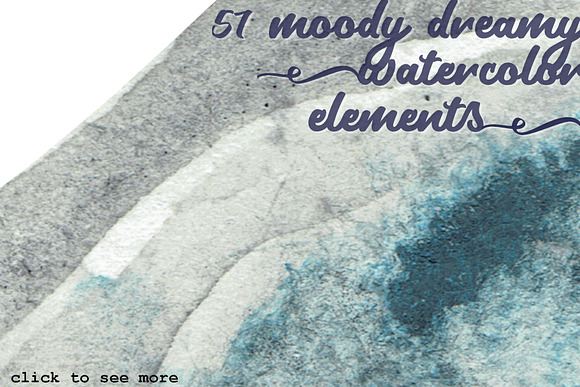 57 Moody Watercolor Elements Bundle in Textures - product preview 7