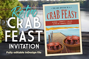 Retro Summer Crab Feast Invite