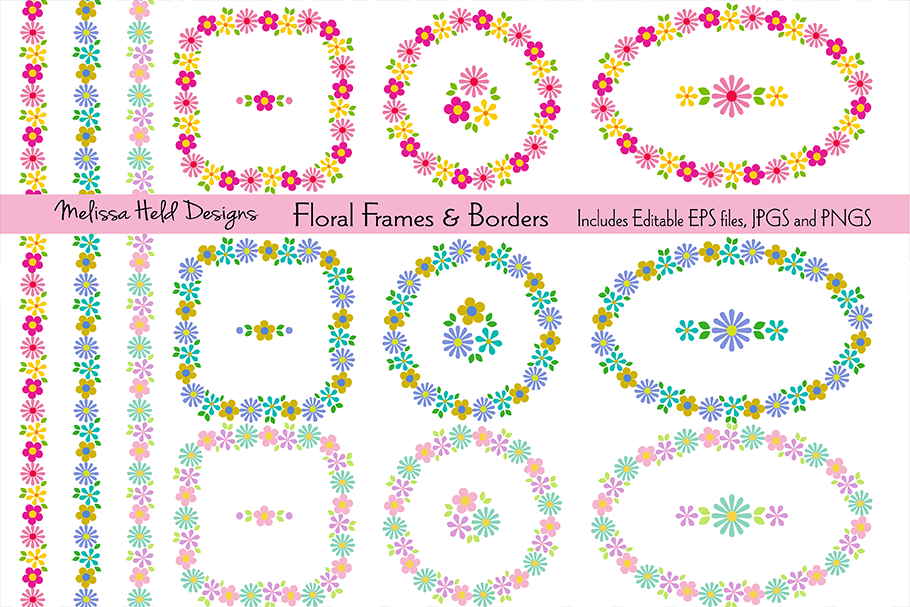 Floral Frames and Borders