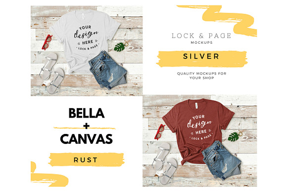 Bella Canvas TShirt Mockup Bundle 17 in Product Mockups - product preview 1
