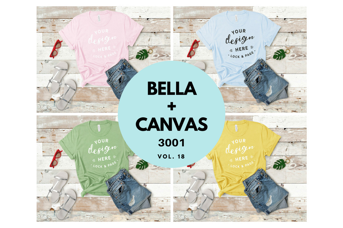 Bella Canvas TShirt Mockup Bundle 18 in Product Mockups - product preview 8