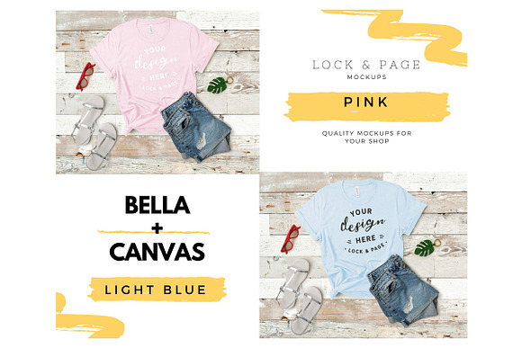 Bella Canvas TShirt Mockup Bundle 18 in Product Mockups - product preview 1