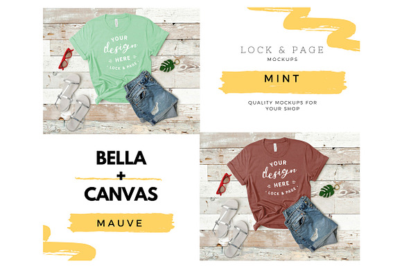 Bella Canvas TShirt Mockup Bundle 20 in Product Mockups - product preview 1