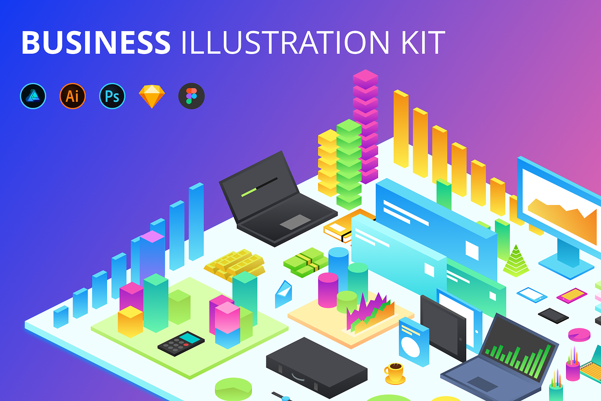 Business Illustration Kit in Illustrations - product preview 8