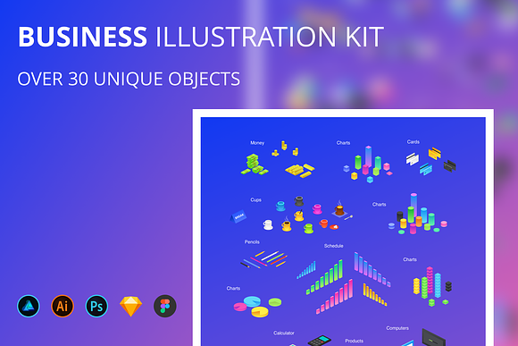 Business Illustration Kit in Illustrations - product preview 1
