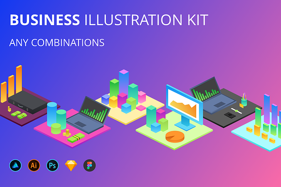 Business Illustration Kit in Illustrations - product preview 3