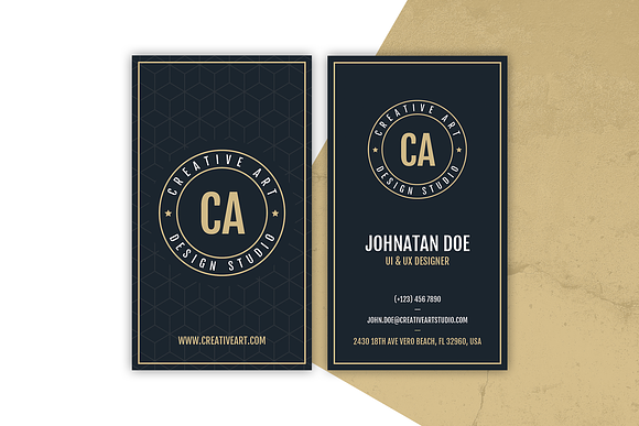 Vintage Business Card in Business Card Templates - product preview 1