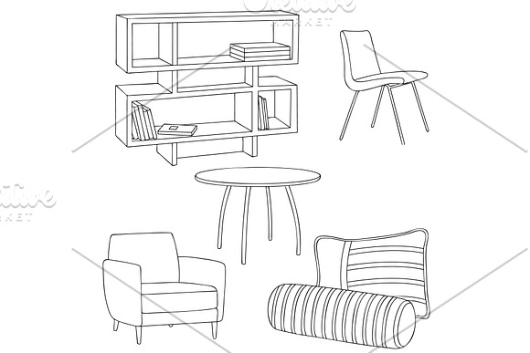 Furniture & Home Decor Vol.1 in Illustrations - product preview 2