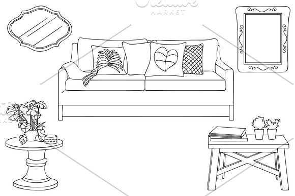 Furniture & Home Decor Vol.1 in Illustrations - product preview 8