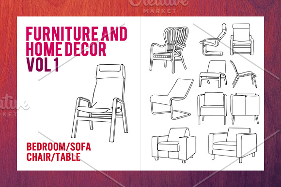 Furniture & Home Decor Vol.1 in Illustrations - product preview 10