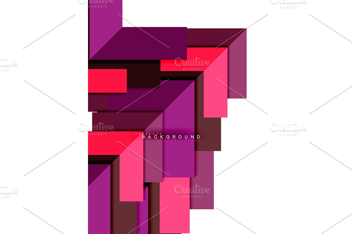 Multicolored abstract geometric shapes, geometry background for web banner in Illustrations - product preview 8