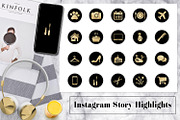 Gold & Black Instagram Icons
