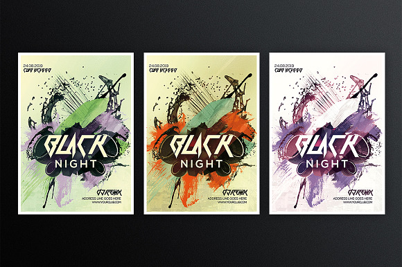 Black Night Sound in Flyer Templates - product preview 2
