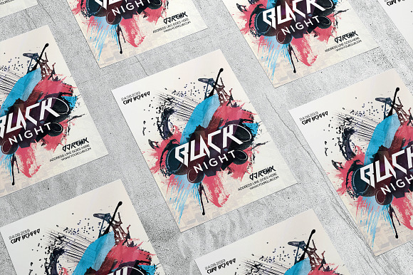Black Night Sound in Flyer Templates - product preview 3