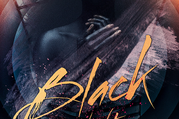 Girl Black Night  in Flyer Templates - product preview 4