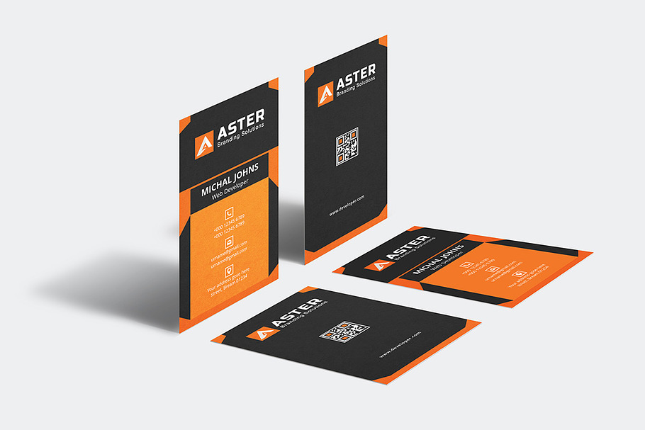 Portrait Business Card in Business Card Templates - product preview 8