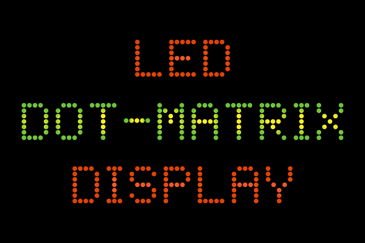 LED Dot-Matrix Display Font in Display Fonts - product preview 8