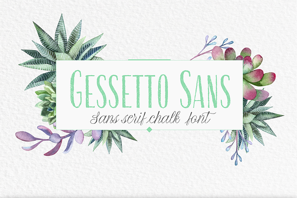 Gessetto Sans 5 fonts in Chalkboard Fonts - product preview 4