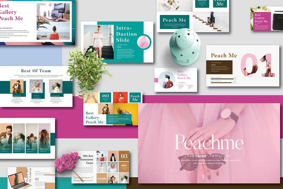 Peachme Creative Powerpoint Template in PowerPoint Templates - product preview 8