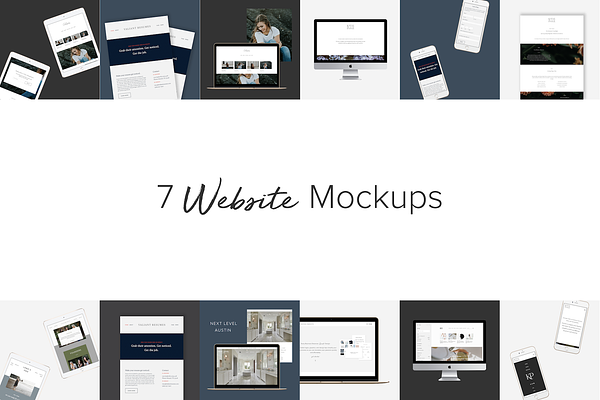 7 Website Mockups (Mobile & Desktop)