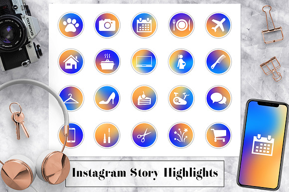 Instagram Story Highlights Icons in Instagram Templates - product preview 1