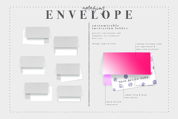 wedding party & confetti stationery in Scene Creator Mockups - product preview 9