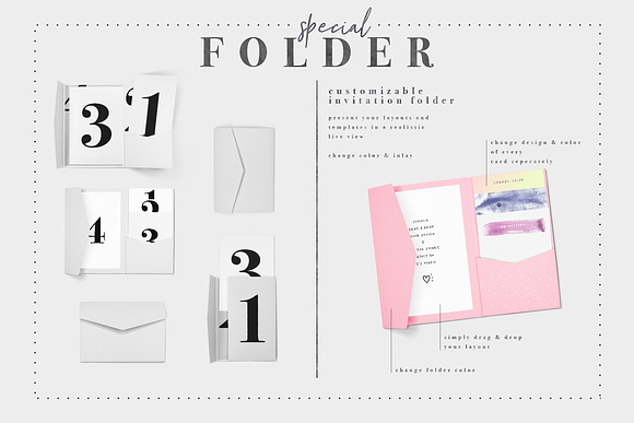 wedding party & confetti stationery in Scene Creator Mockups - product preview 10