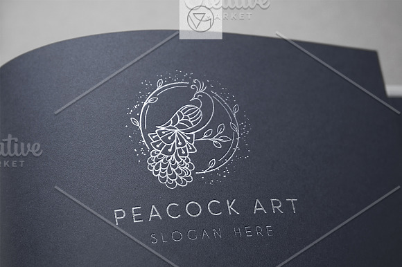 Peacock Art in Logo Templates - product preview 1