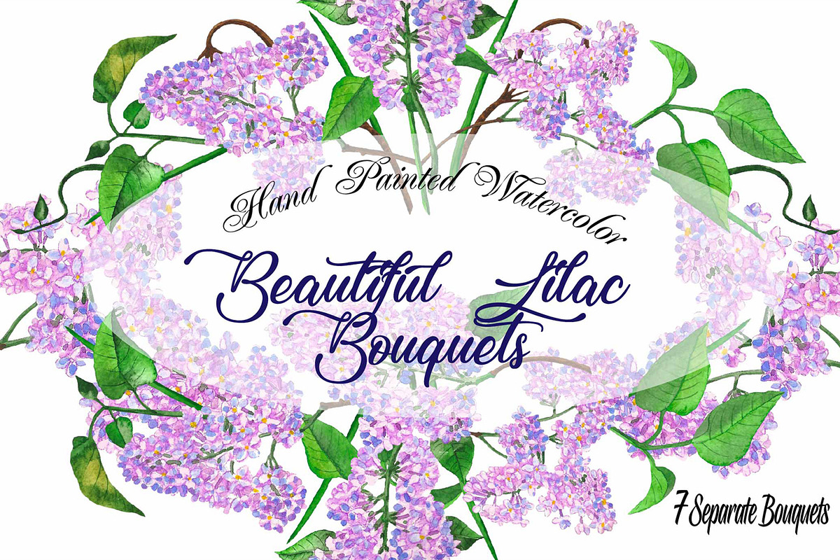 Lilac Spring Bouquets in Illustrations - product preview 8