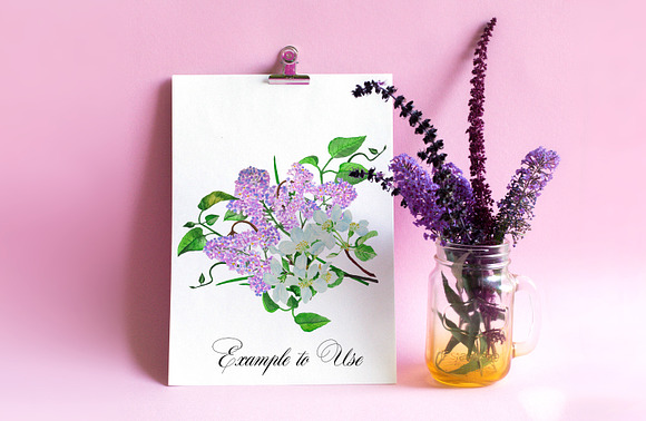 Lilac Spring Bouquets in Illustrations - product preview 4