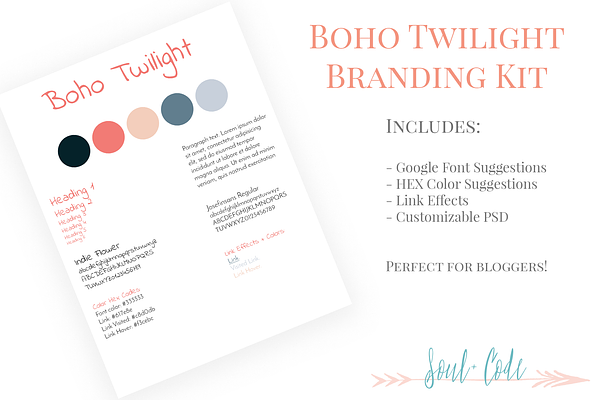 Boho Twilight Blog Branding Kit