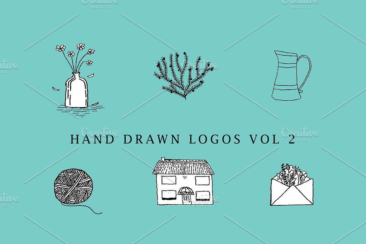 Hand Drawn Logos- Vol 2 in Logo Templates - product preview 8