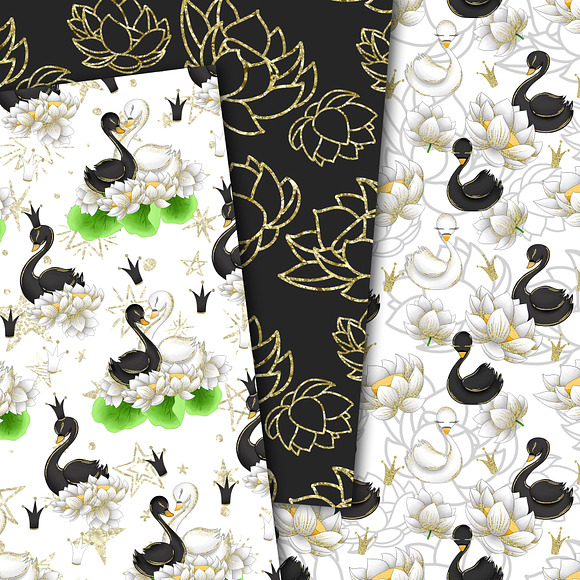 Wild swans patterns in Illustrations - product preview 3