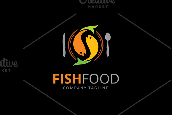 Fish Food Logo in Logo Templates - product preview 1