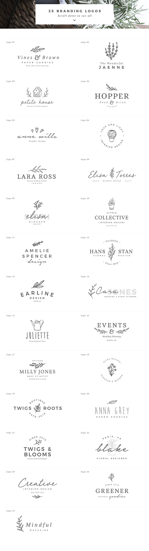 100 Delicate Feminine Logos in Logo Templates - product preview 7