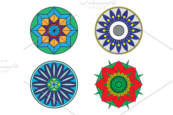 16 COLORFUL MANDALA PACK  in Illustrations - product preview 1