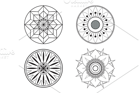 16 COLORFUL MANDALA PACK  in Illustrations - product preview 2