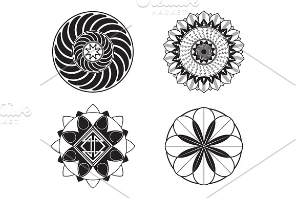 16 COLORFUL MANDALA PACK  in Illustrations - product preview 4