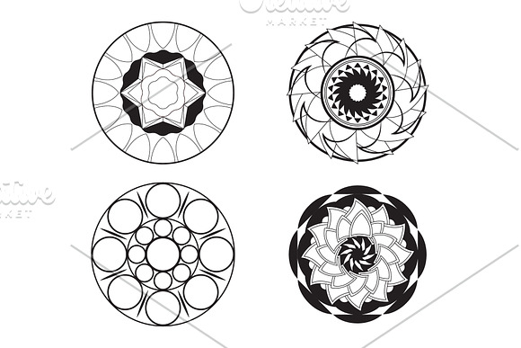 16 COLORFUL MANDALA PACK  in Illustrations - product preview 8