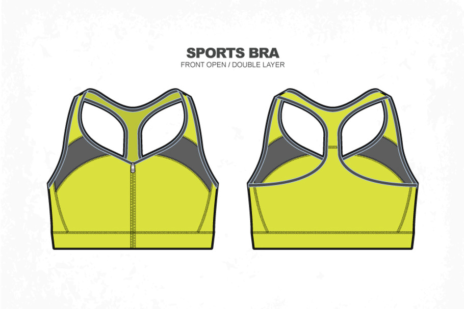 Women Sports Bra Vector Fashion in Illustrations - product preview 8