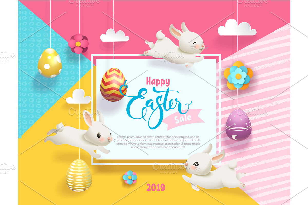 Happy Easter Sale Card in Illustrations - product preview 8