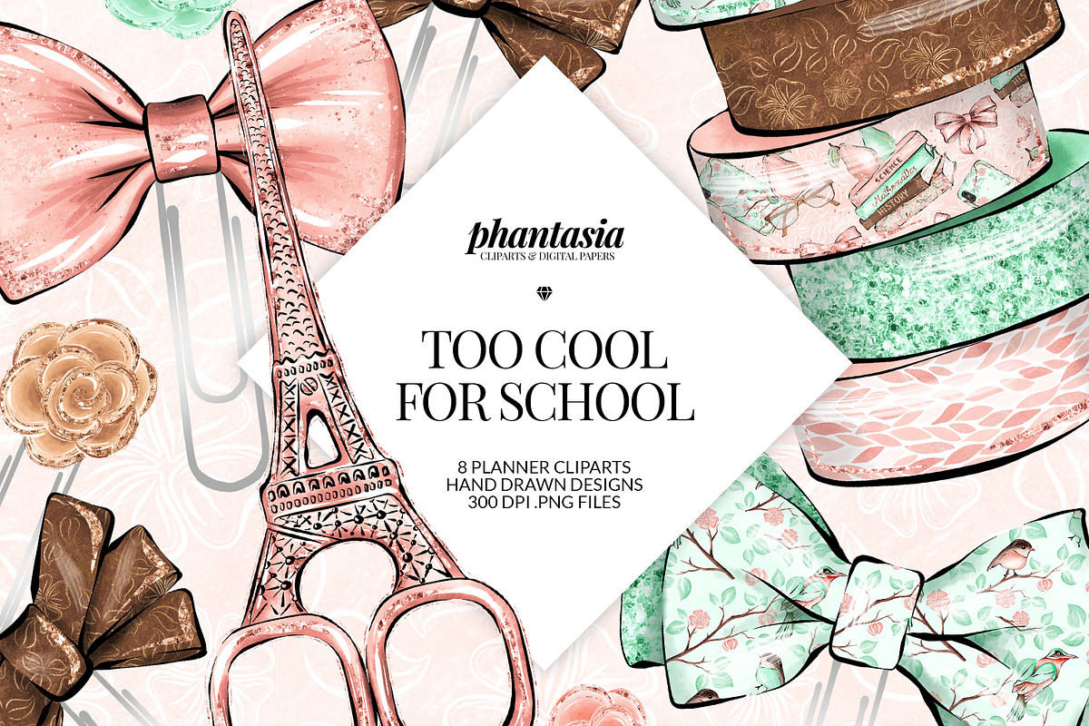 Back To School Planner Cliparts in Illustrations - product preview 8