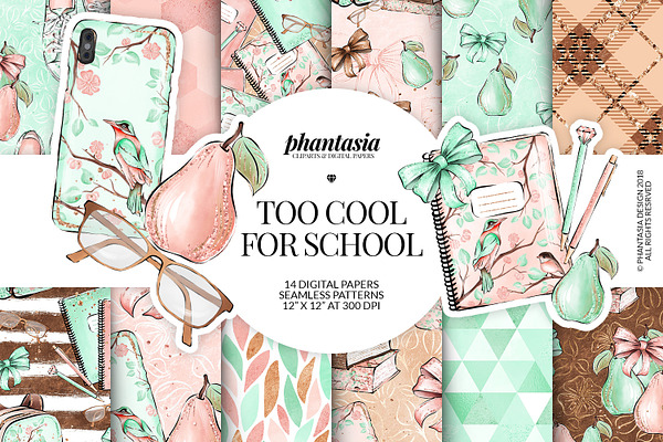 Back To School Digital Papers