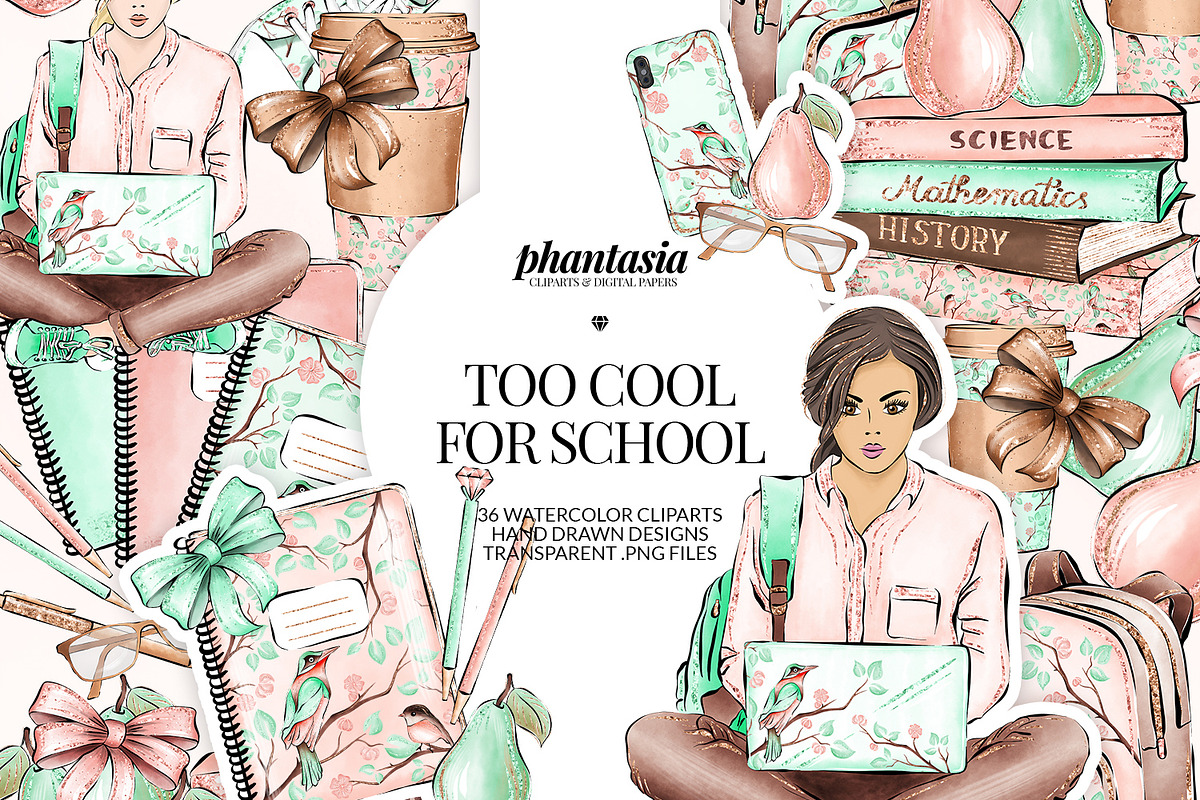 Back To School Cliparts in Illustrations - product preview 8