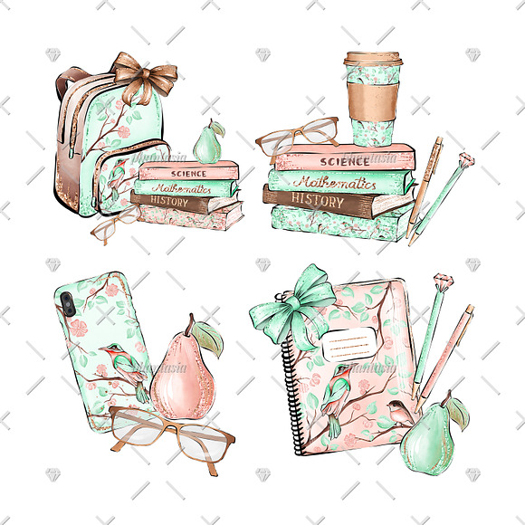 Back To School Cliparts in Illustrations - product preview 4