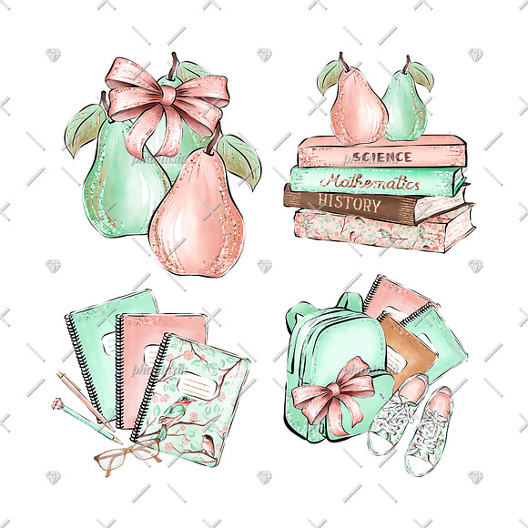 Back To School Cliparts in Illustrations - product preview 5